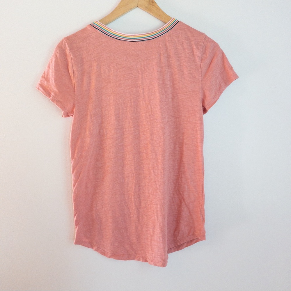 Loft Outlet Rainbow Trim Crew Neck Tee - Picture 4 of 6
